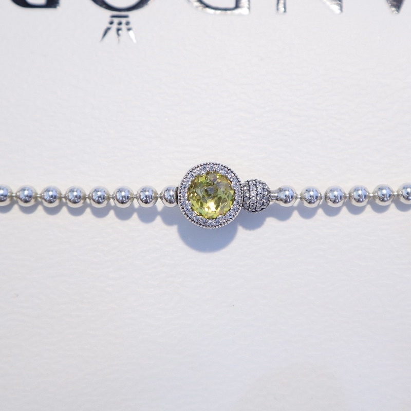 Vòng bi bạc xâu charm đá- ẢNH THẬT- Trang sức bạc Venus