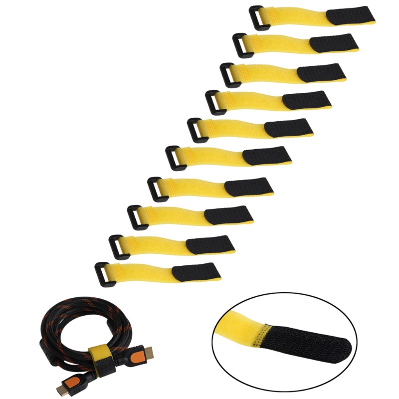 Bộ 10 Dây Buộc Cáp 20 * 2cm Chống Trượt Có Thể Tái Sử Dụng Cho RC Drone