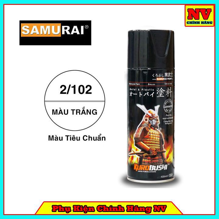 Chai Xịt Sơn Samurai 2/102 Chính Hãng Màu Trắng