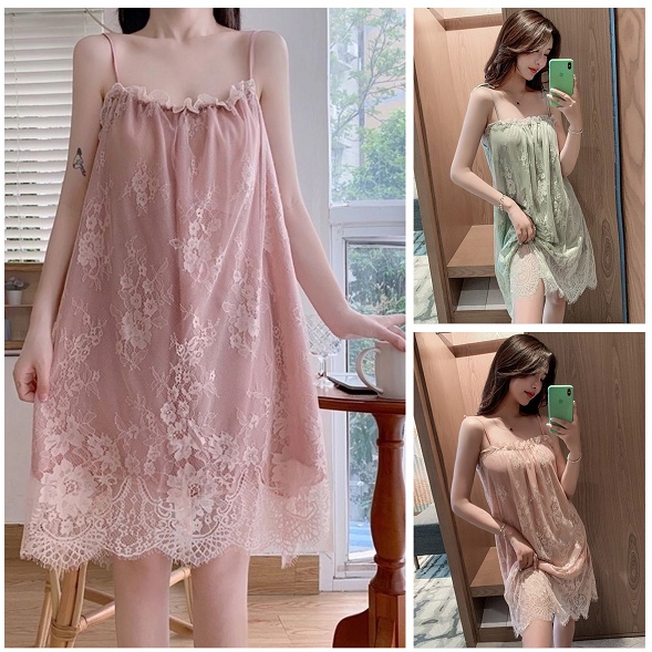 Đồ ngủ Phối Ren Mỏng Kiểu Dáng Gợi Cảm Thiết Kế Mới Thời Trang Cho Nữ