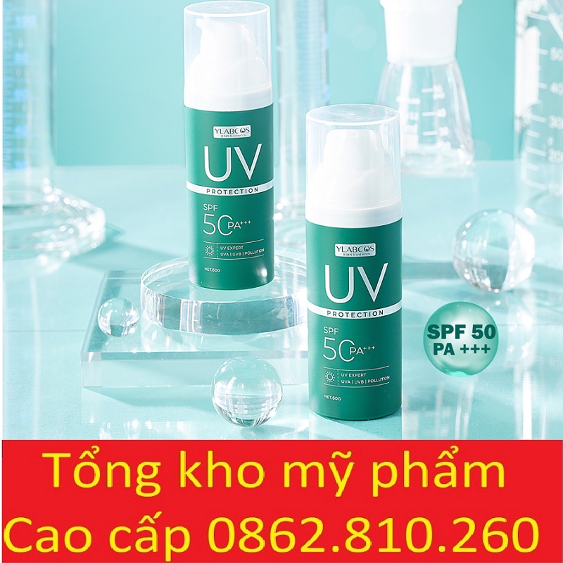 Kem chống nắng nâng tone, chống nắng đa tầng UV Protection Ylabcos dưỡng ẩm dưỡng da mờ thâm nám 60g