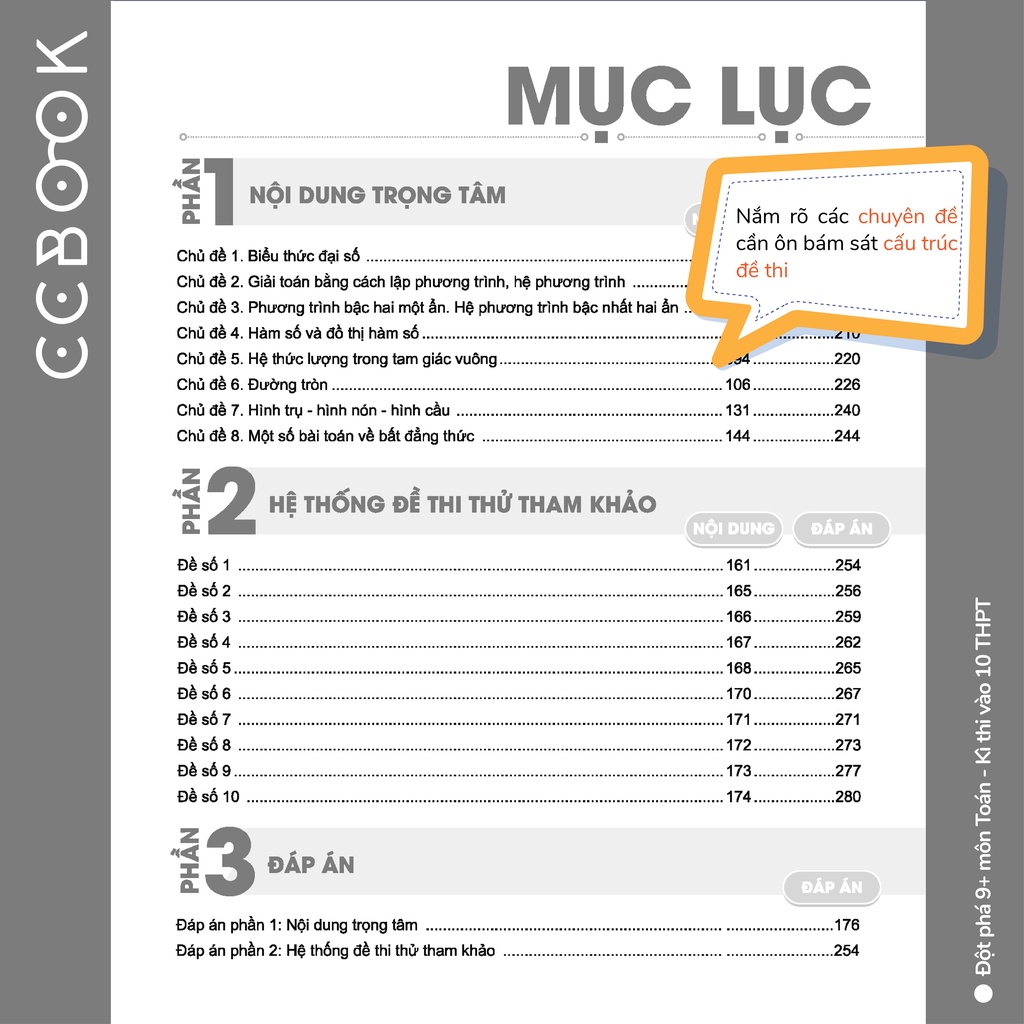 Sách - Đột phá 9+ môn Toán kì thi vào lớp 10 THPT (Classic) - Lớp 9 ôn thi vào 10 - Chính hãng CCbook