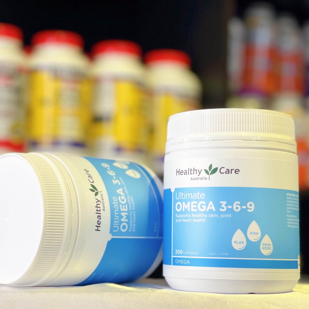 Viên uống Healthy Care Ultimate Omega 369 hộp 200 viên, chính hãng của Úc giúp tăng cường trí nhớ, thị lực