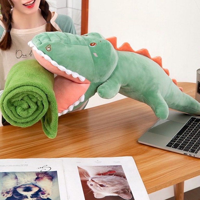 [PVN31655 - #Gấu_Bông] Bộ chăn gối văn phòng cá sấu hàng nhập khẩu T2 - GIADUNGHANOI39