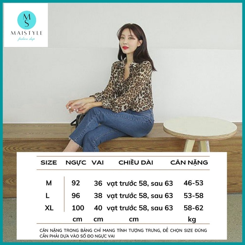 Áo sơ mi nữ MAISTYLE áo voan kiểu dài tay bánh bèo nữ công sở da beo đẹp hàn quốc cao cấp MY1096 | BigBuy360 - bigbuy360.vn