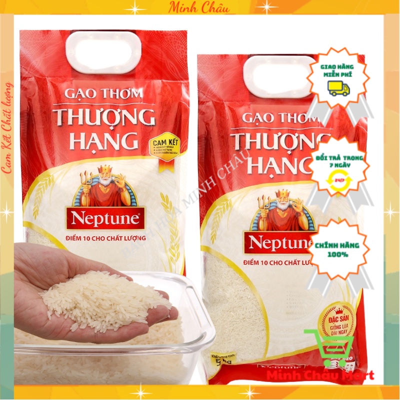 Gạo Neptune Thơm Thượng Hạng  Túi 5kg