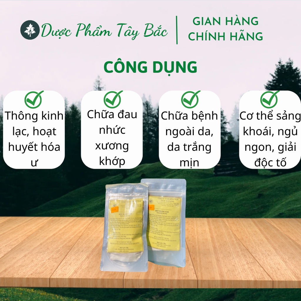 Bột Ngâm Tắm Bảo Long tăng cường hệ miễn dịch, thông kinh hoạt lạc, hoạt huyết (Gói 15g) Dược Phẩm Tây Bắc