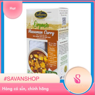 [Organic] Gia Vị Nấu Món Cà Ri Massaman Thái Lan Ngon Chuẩn Vị Sutharos Organic Massaman Curry 220g Thái Lan nhập khẩu