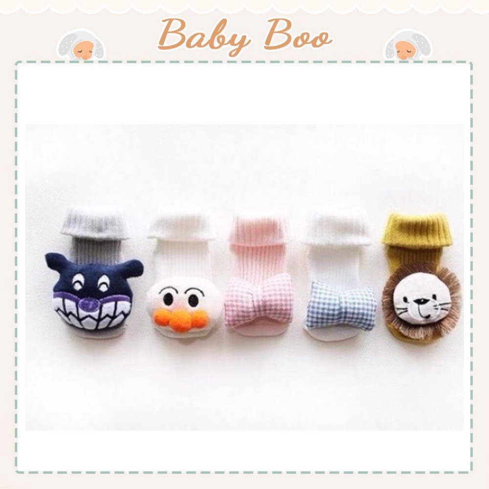 Tất 3d đầu thú cổ cao 0-18m [ babyboo]