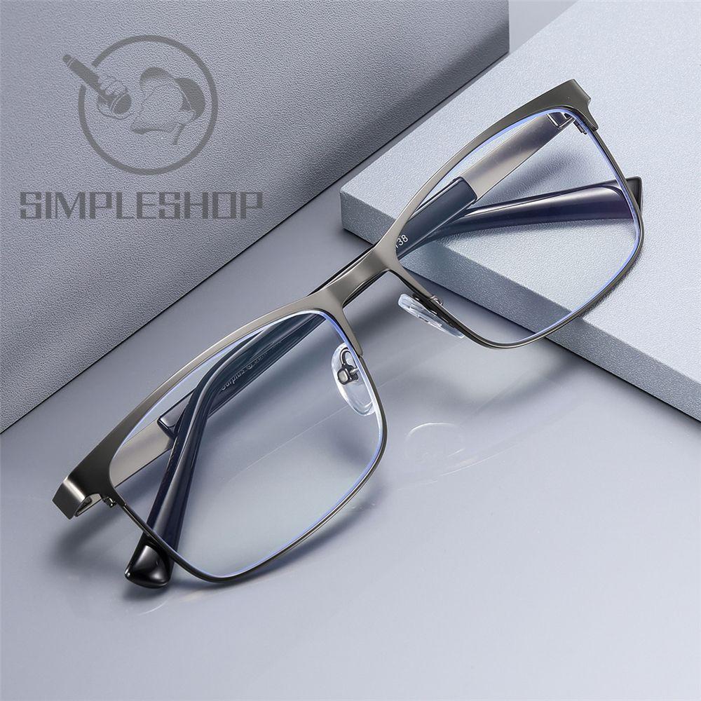 Kính mắt đọc sách chống ánh sáng xanh siêu nhẹ +1.0~+4.0 thép không gỉ thời trang dành cho cả nam và nữ