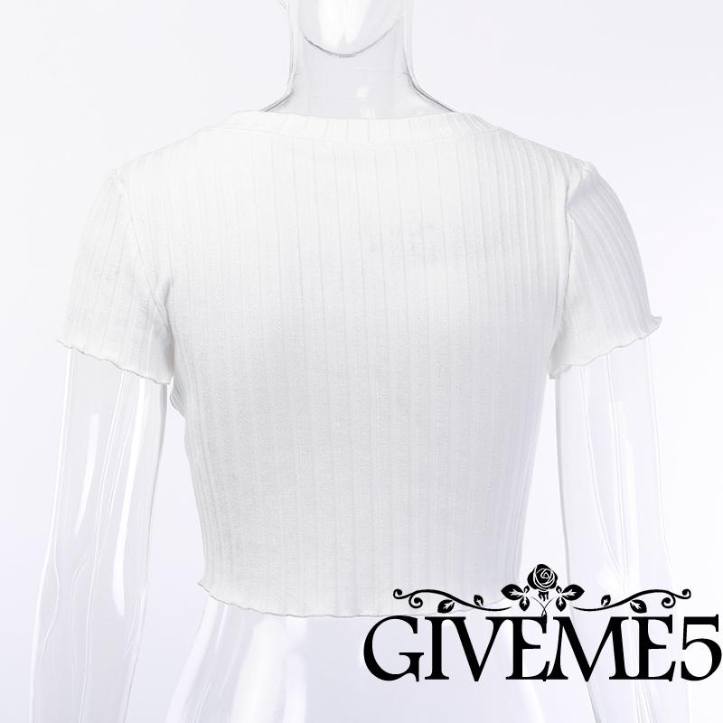 Áo Kiểu Nữ Cổ Chữ V Đính Nút Xinh Xắn