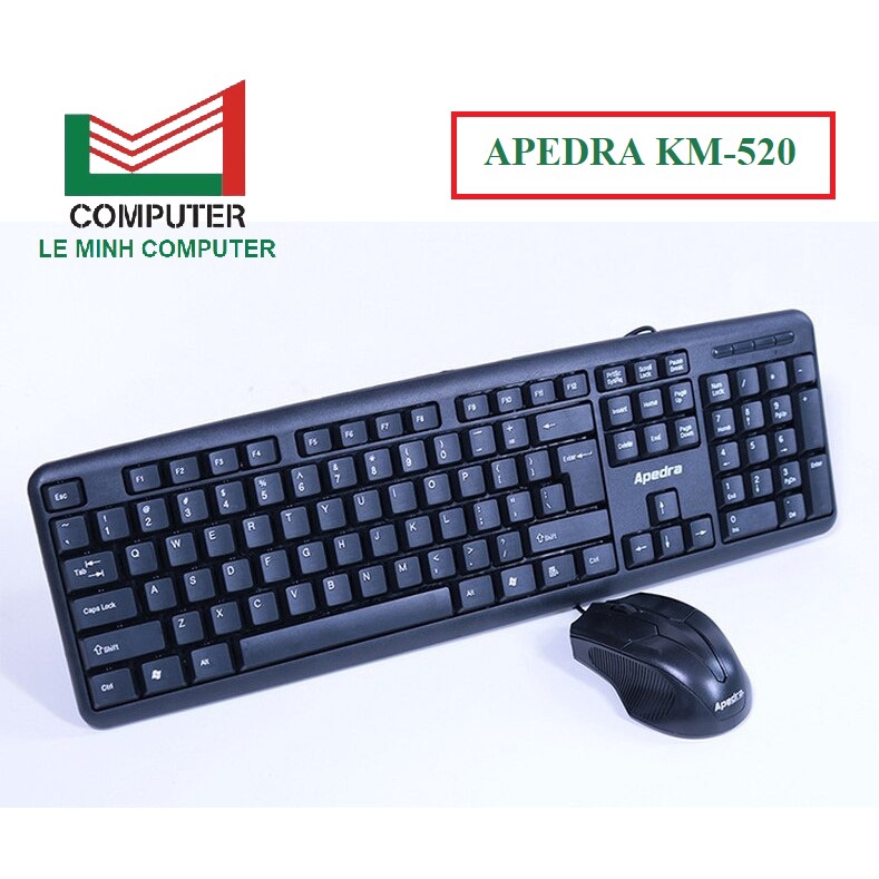 Combo bàn phím chuột chuyên văn phòng APEDRA KM-520 GIÁ RẺ