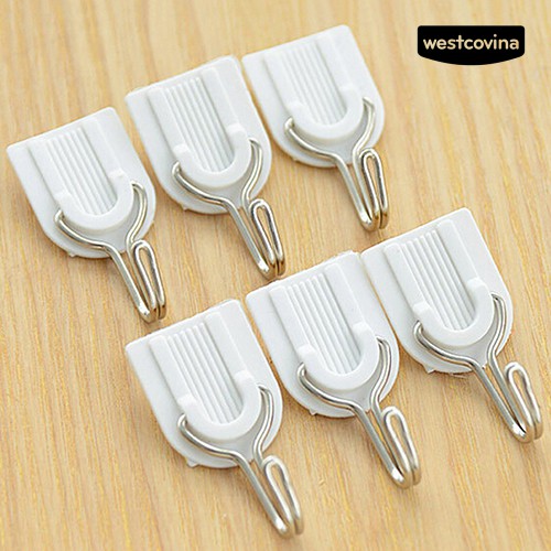 Bộ 6 Móc Treo Đồ Dán Tường Bằng Thép Không Gỉ Tiện Dụng