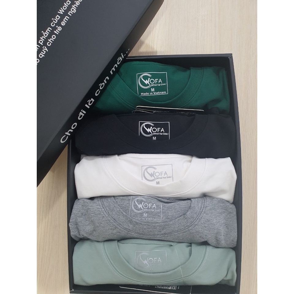 Áo Thun Cổ Tròn Basic Vải Cotton 4 Chiều Có Hộp Đựng Xịn Sò Có Hộp Đựng Xịn Sò - Thời Trang Wo