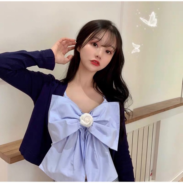 Áo croptop nơ ngực