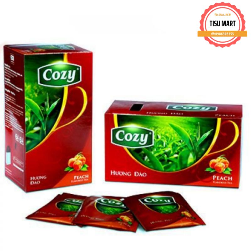 Trà đào cozy 50g túi lọc
