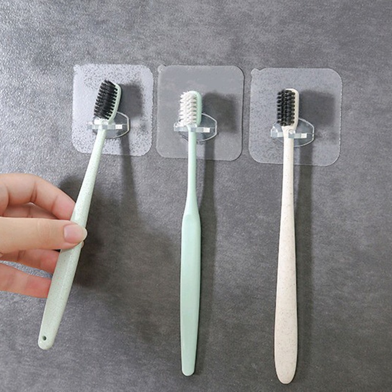 Giá Đỡ Bàn Chải Đánh Răng Gắn Tường Trong Suốt Tái Sử Dụng Được Tiện Lợi CRD