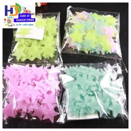Ngôi sao dạ quang 1 bịch 100 cái