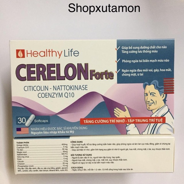 Cerelon Forte - Giúp bổ sung dưỡng chất cho não , tăng cường lưu thông máu, phòng ngừa tai biến mạch máu não