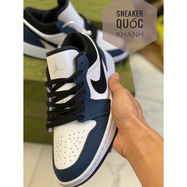 Jordan xanh than cổ thấp  - Jd1 hàng 11 -  Giày thể thao nam nữ Sneaker jocdan full hộp