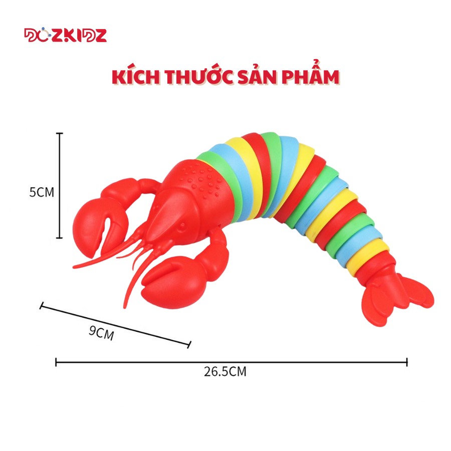 Đồ chơi giảm căng thẳng, giảm stress hình con tôm vui nhộn dành cho cả người lớn và trẻ em - DOZKIDZ