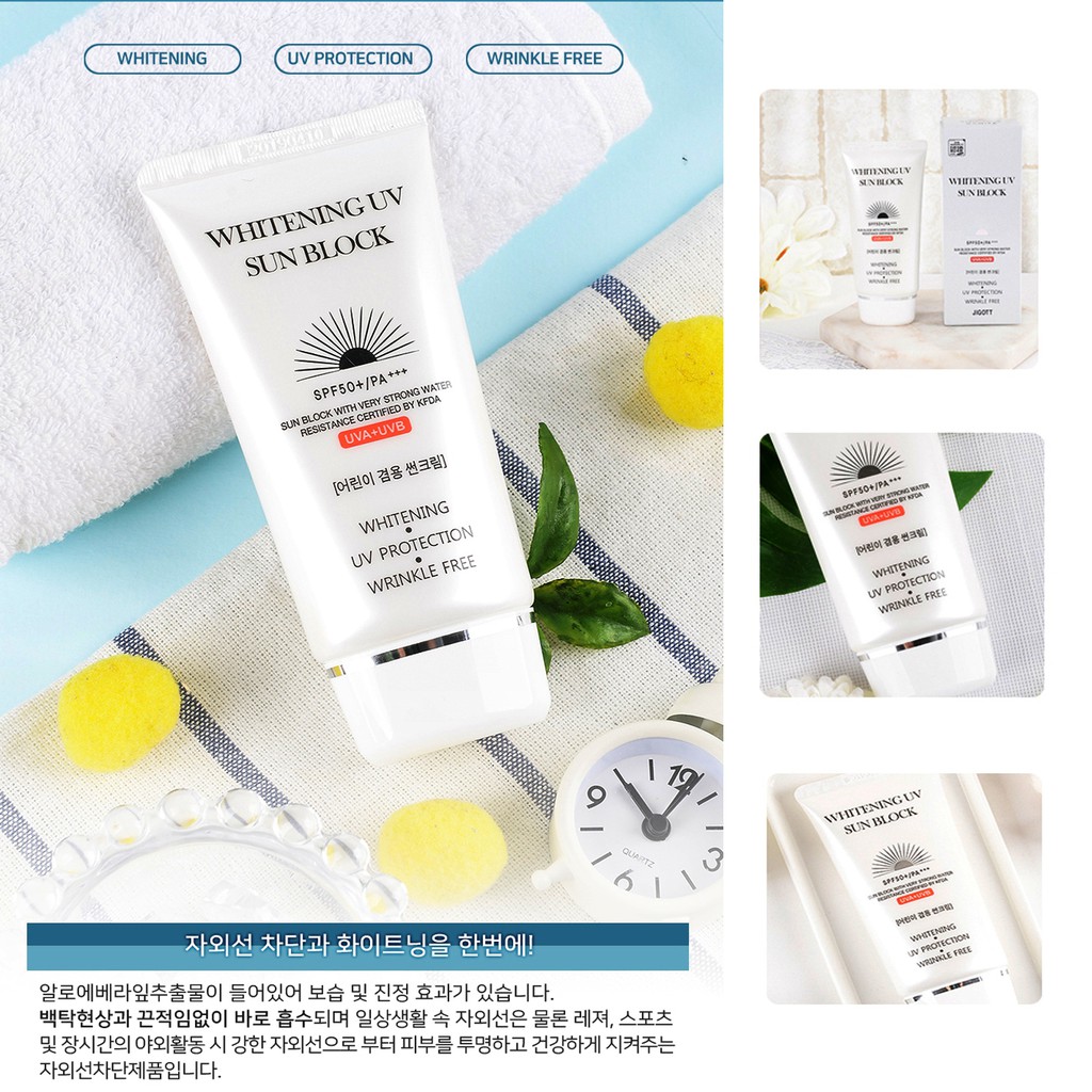 Kem chống nắng Whitening UV (UVA+UVB) Sun Block JIGOTT (Dùng được cho trẻ em) 70ml | BigBuy360 - bigbuy360.vn