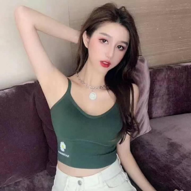 [Mã FAMARAL1 giảm 10K đơn 50K]Áo bra thể thao hoa cúc xinh xắn | BigBuy360 - bigbuy360.vn