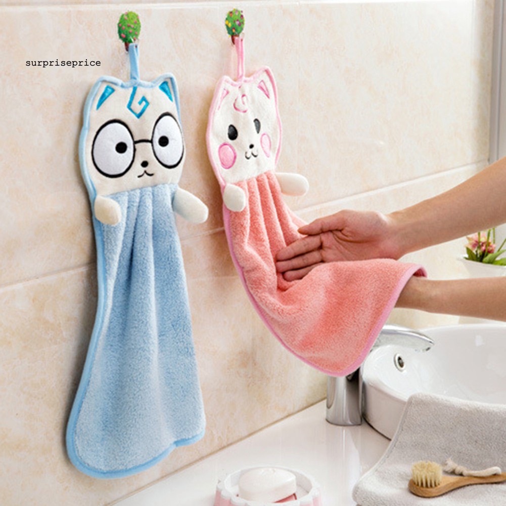 Khăn lau tay treo tường kiểu họa tiết hoạt hình đáng yêu