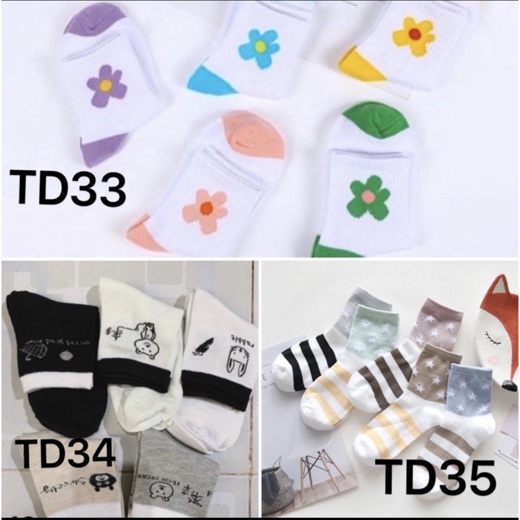 Combo 5 đôi Tất vớ nữ Hàn Quốc nhiều mẫu