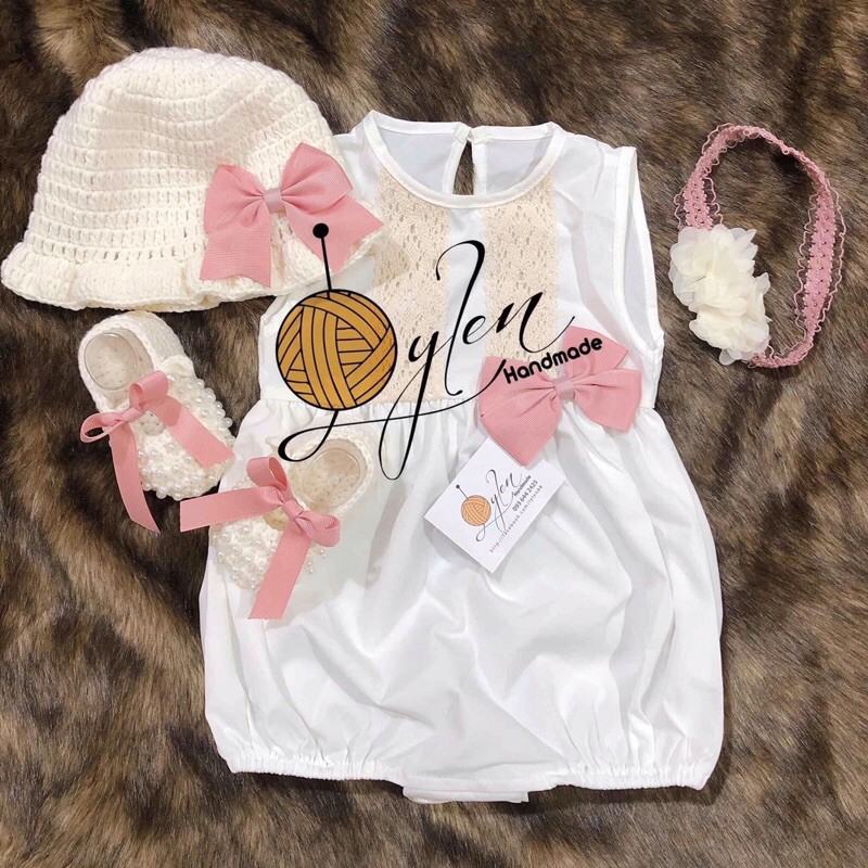 Sét giày mũ cho bé  giày đính ngọc