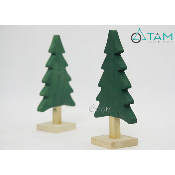 Cây thông Noel bằng gỗ nhỏ xinh để bàn Số 02