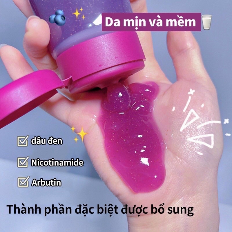 Gel tẩy tế bào chết toàn thân Mâm Xôi Đen, Dưỡng Trắng
