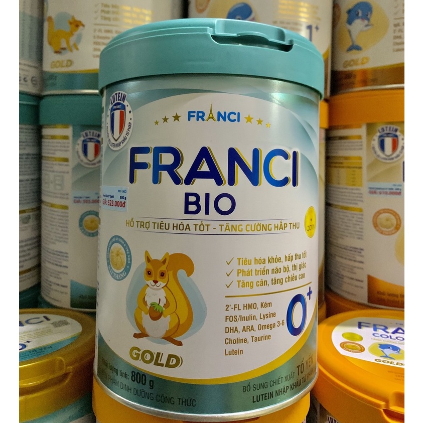 Sữa Bột FRANCI BIO 0+  Hộp 800g