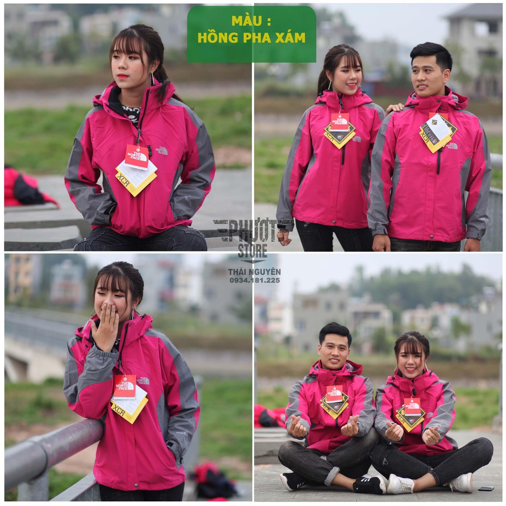 Sale mạnh áo 2 lớp chống nước TNF màu hồng