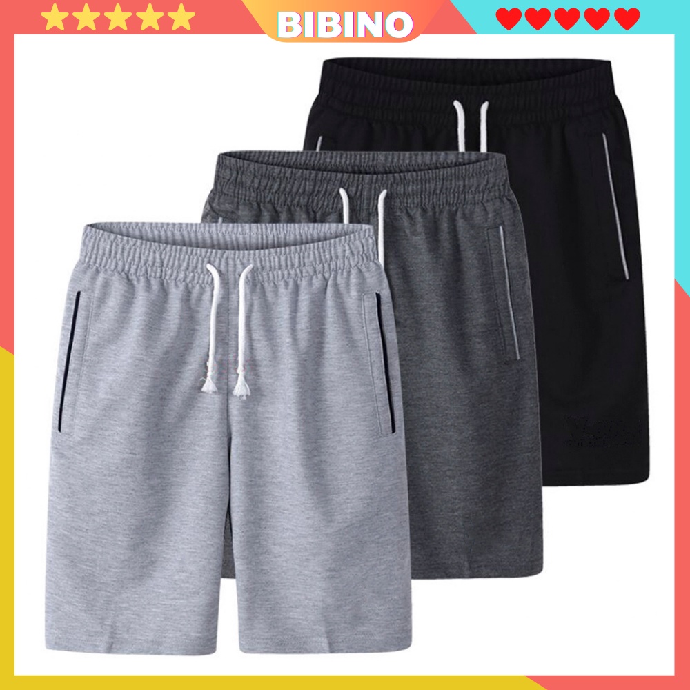 Quần đùi thể thao nam nữ mặc nhà form rộng big size mềm mịn thoáng mát cao cất BIBINO Quần short nam nữ thun QD001