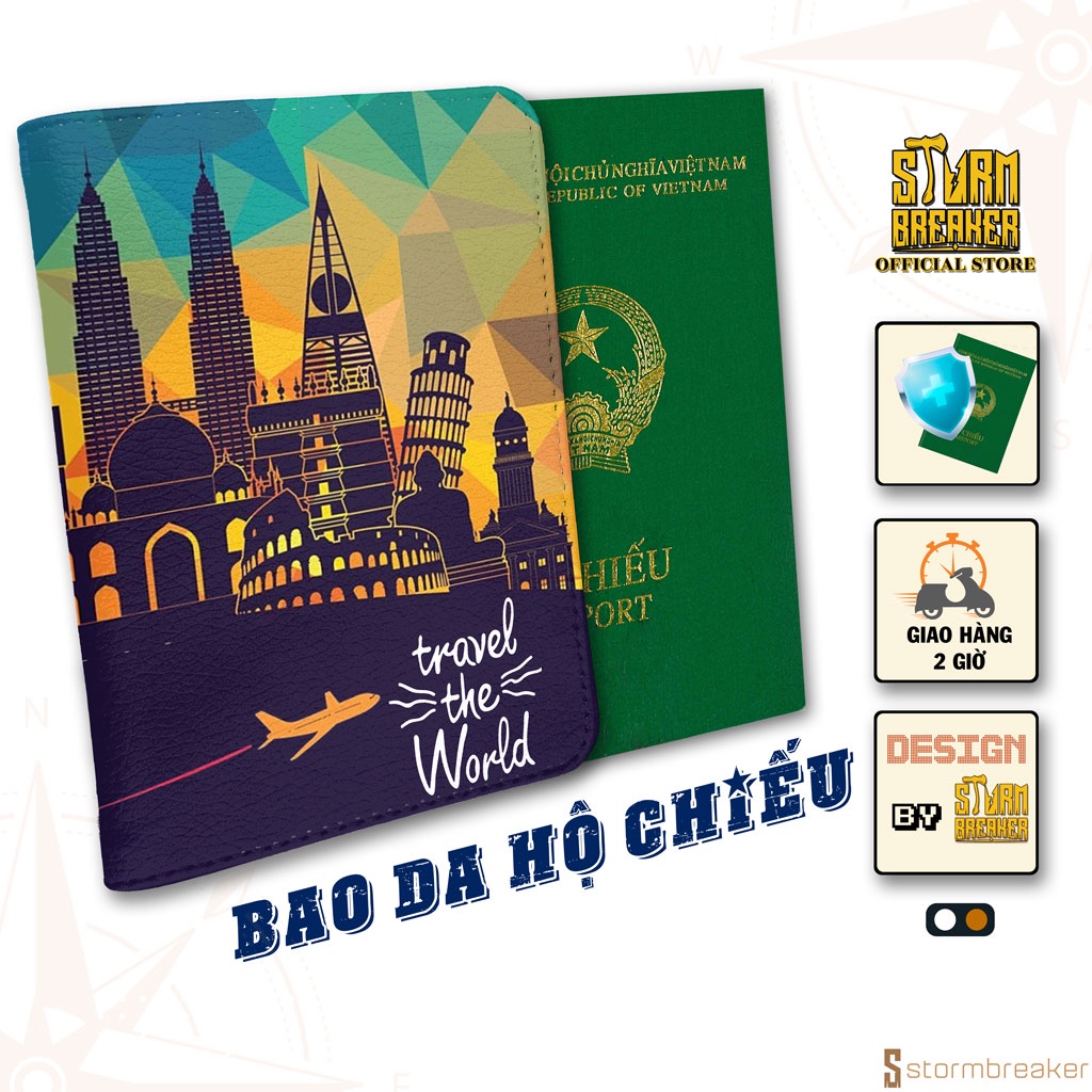 Bao Da Hộ Chiếu - Ví Đựng Passport Du Lịch  Travelust - PPT058 STORMBREAKER