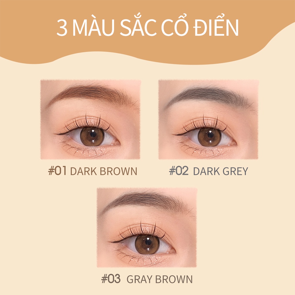 Bút chì kẻ lông mày POPJUICE Ireneda hai đầu mềm mịn