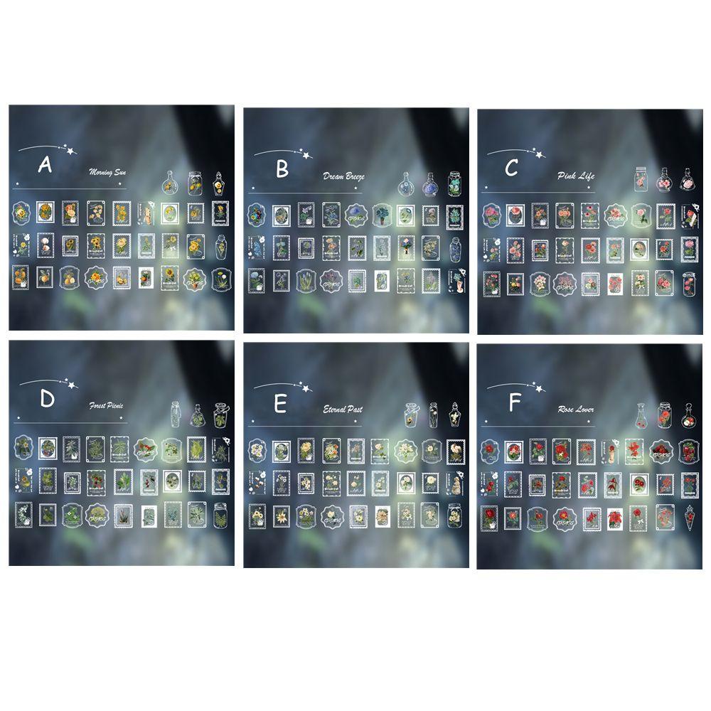 Bộ 60 Sticker PET Dán Trang Trí Sổ Tay / Nhật Ký