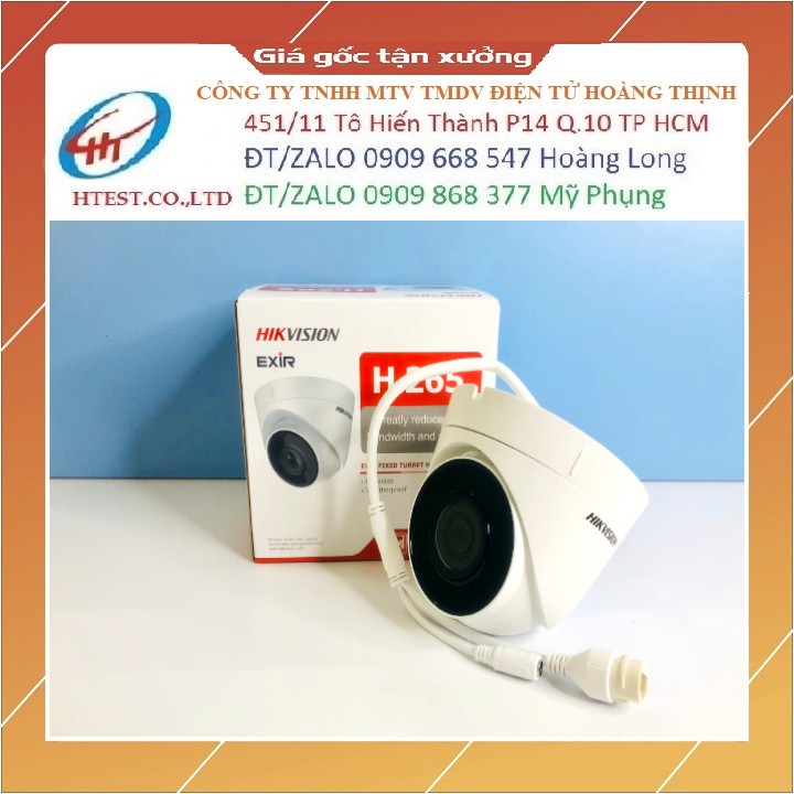 Camera quan sát Hikvision Dome hồng ngoại 2.0Mpx 1080p DS-2CD1323G0E-I - Hàng chính hãng