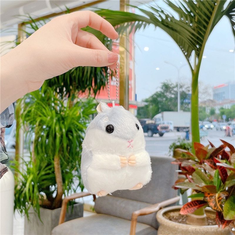 Móc Khóa Hình Chuột Hamster Nhồi Bông Dễ Thương