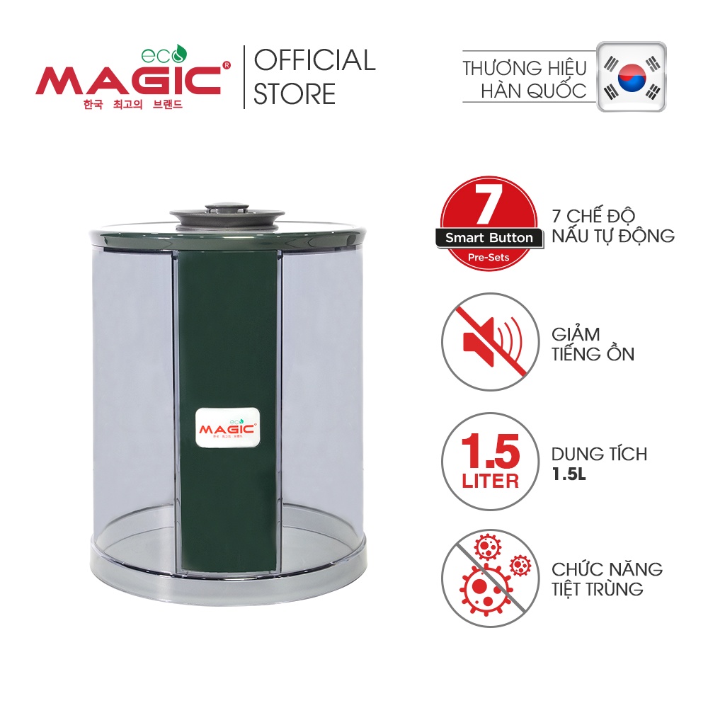 Máy làm sữa hạt đa năng giảm tiếng ồn Magic Eco AC141,9 chương trình nấu tự động,tự động vệ sinh,bảo hành chính hãng