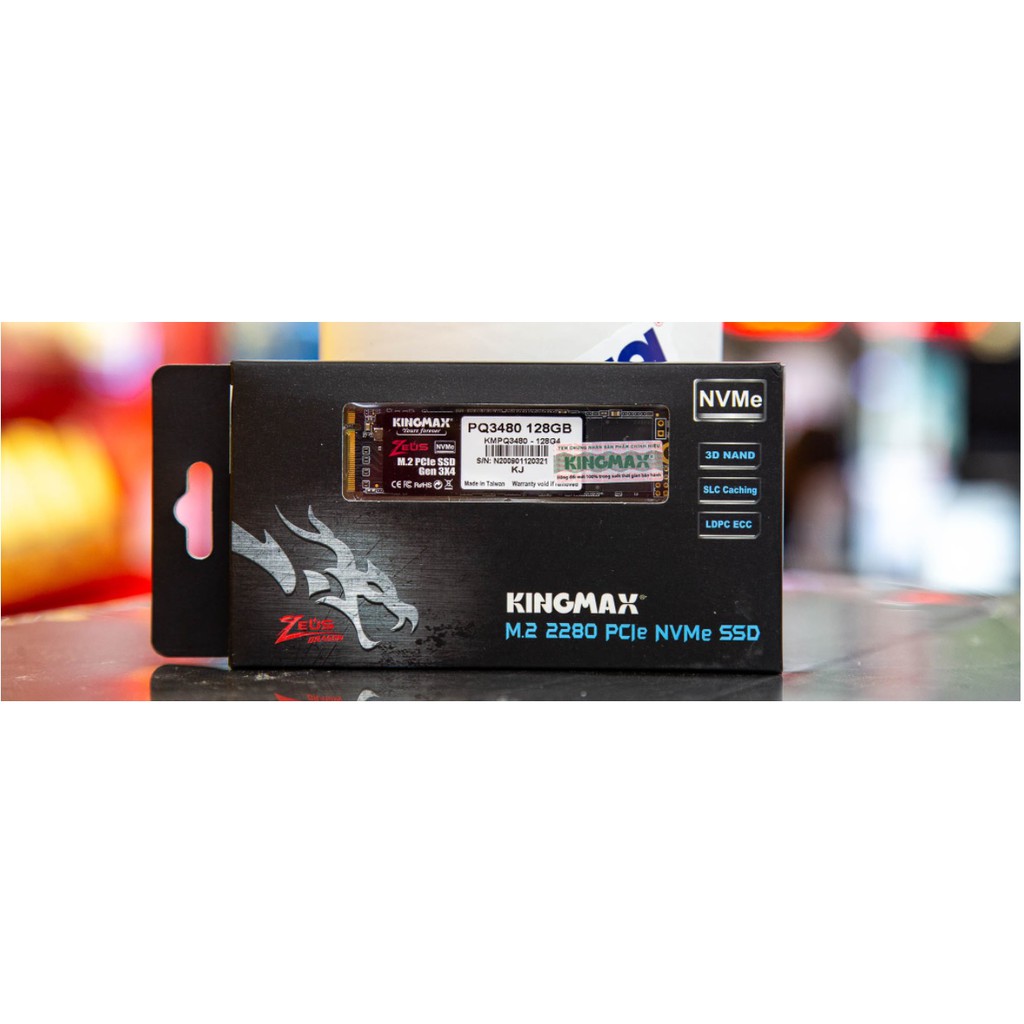 Ổ SSD Kingmax PQ3480 128Gb NVMe PCIe Gen3x4 M.2 2280 (hàng chính hãng)