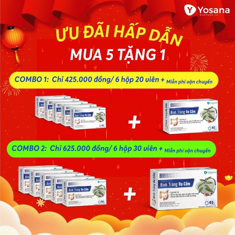 Bình Tràng Dạ Cầm hộp 30 viên (mua 5 hộp tặng 1 hộp bằng tem tích điểm)