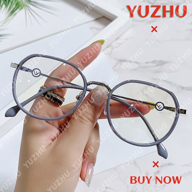 Mắt Kính Chống Ánh Sáng Xanh Gọng Tròn Bằng Kim Loại Chất Lượng Cao