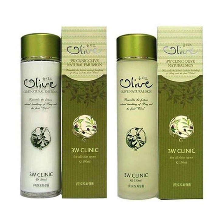 [Hàng Nhập Khẩu] Sữa dưỡng trắng da - Sữa dưỡng da dưỡng ẩm chiết xuất từ olive 3W Clinic Hàn Quốc 150ml