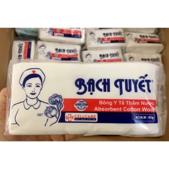 Bông gòn Y tế Bạch Tuyết (25gr - 45gr - 100gr)