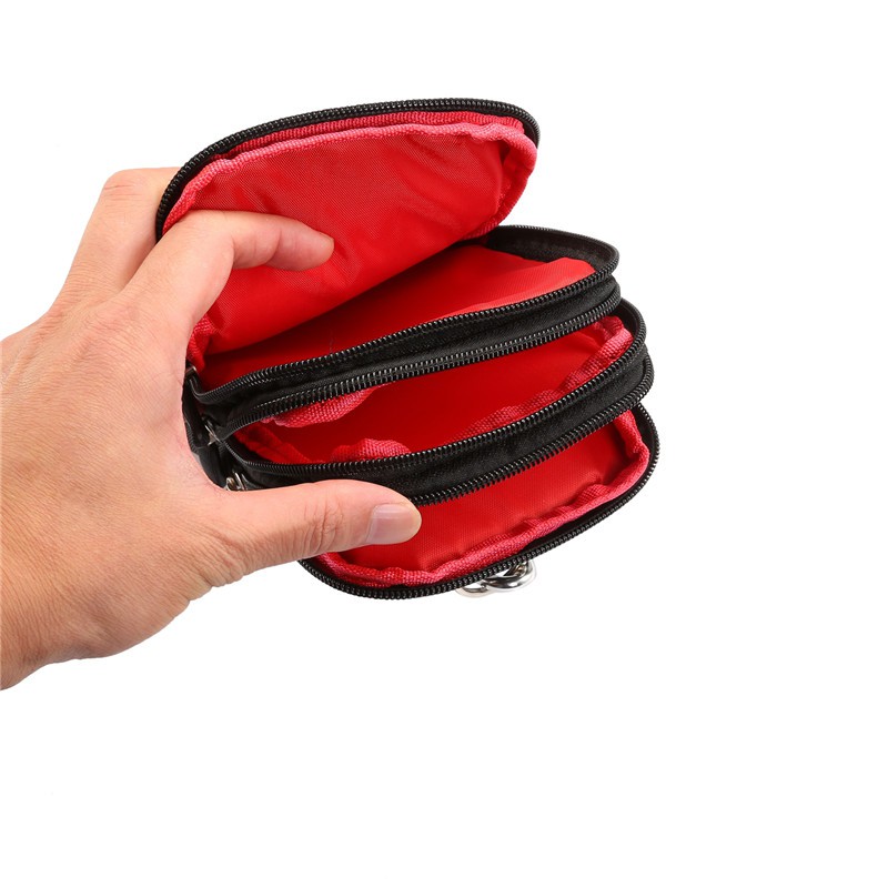 7 inch Bốn lưới Túi thắt lưng polyester Phiên bản dọc Túi đựng Zipper vỏ điện thoại | BigBuy360 - bigbuy360.vn