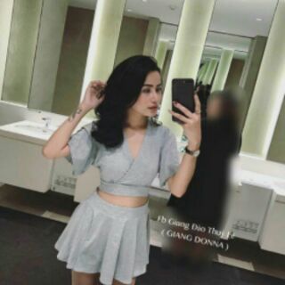 Set váy quần và áo croptop | hình thật