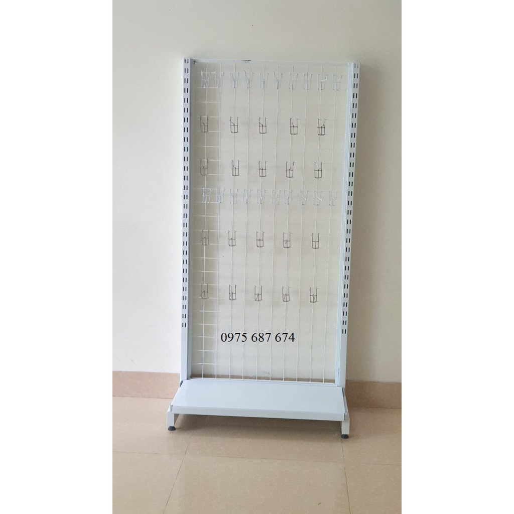 Khung lưới treo phụ kiện điện thoại  Dài 70cm, Rộng 40cm, Cao 150cm gồm 1 sàn