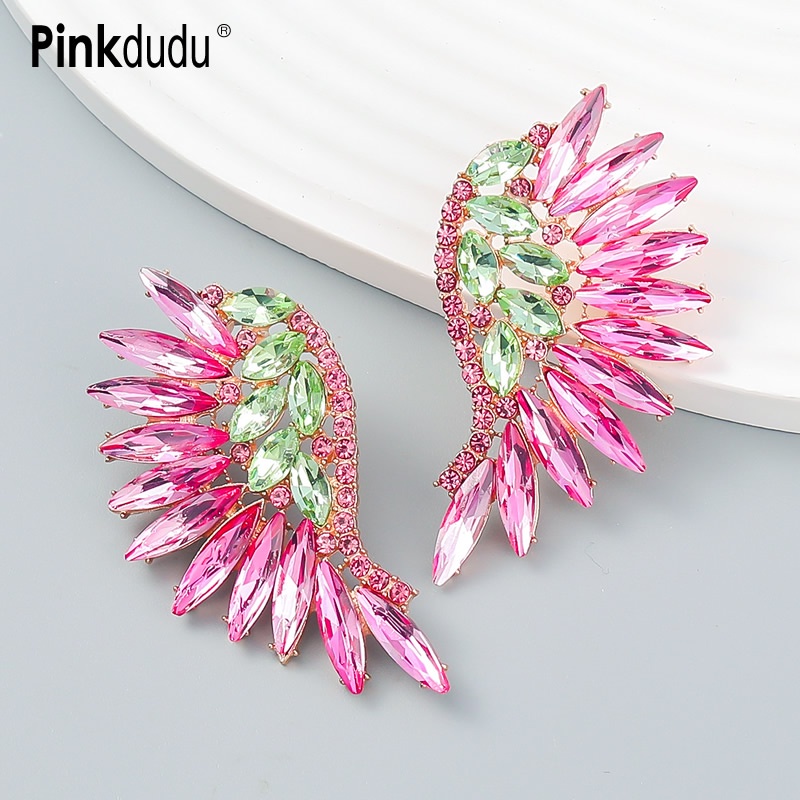 Đôi khuyên tai Pinkdudu PD862 kiểu đôi cánh đính đá thời trang cho nữ